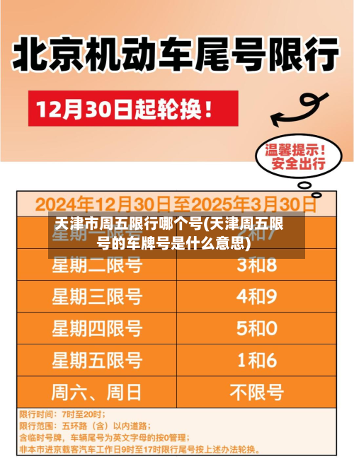 天津市周五限行哪个号(天津周五限号的车牌号是什么意思)-第3张图片