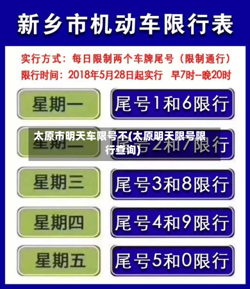 太原市明天车限号不(太原明天限号限行查询)