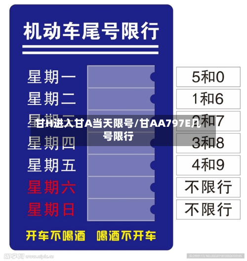 甘H进入甘A当天限号/甘AA797E几号限行-第2张图片