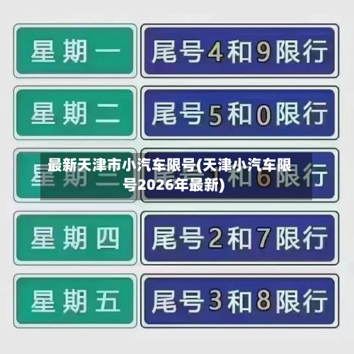 最新天津市小汽车限号(天津小汽车限号2026年最新)-第3张图片