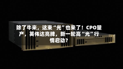 除了牛来，这束“光”也来了！CPO量产，英伟达亮牌，新一轮高“光”行情启动？