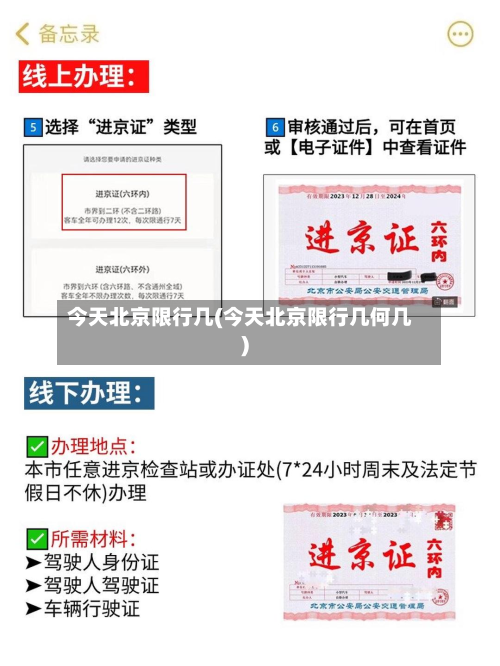 今天北京限行几(今天北京限行几何几)-第3张图片