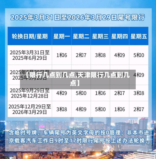 【限行几点到几点,天津限行几点到几点】-第2张图片