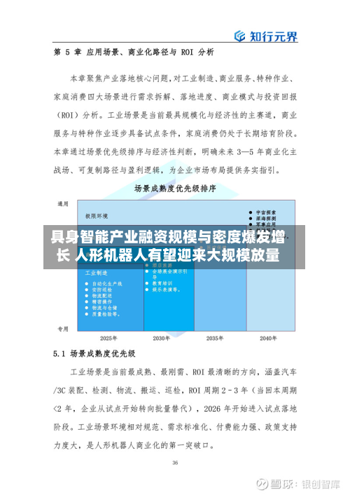 具身智能产业融资规模与密度爆发增长 人形机器人有望迎来大规模放量-第2张图片
