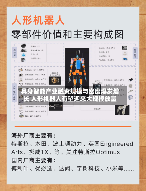 具身智能产业融资规模与密度爆发增长 人形机器人有望迎来大规模放量
